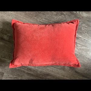 Decorative Red Chenille Throw Pillow